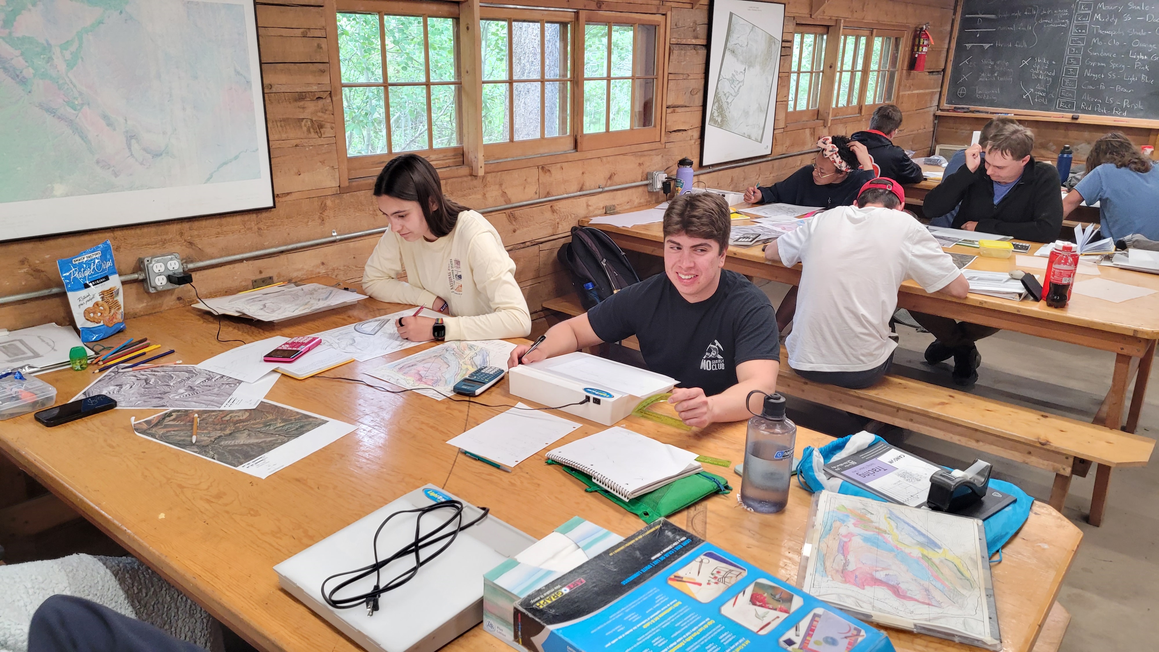 Students working in the lab