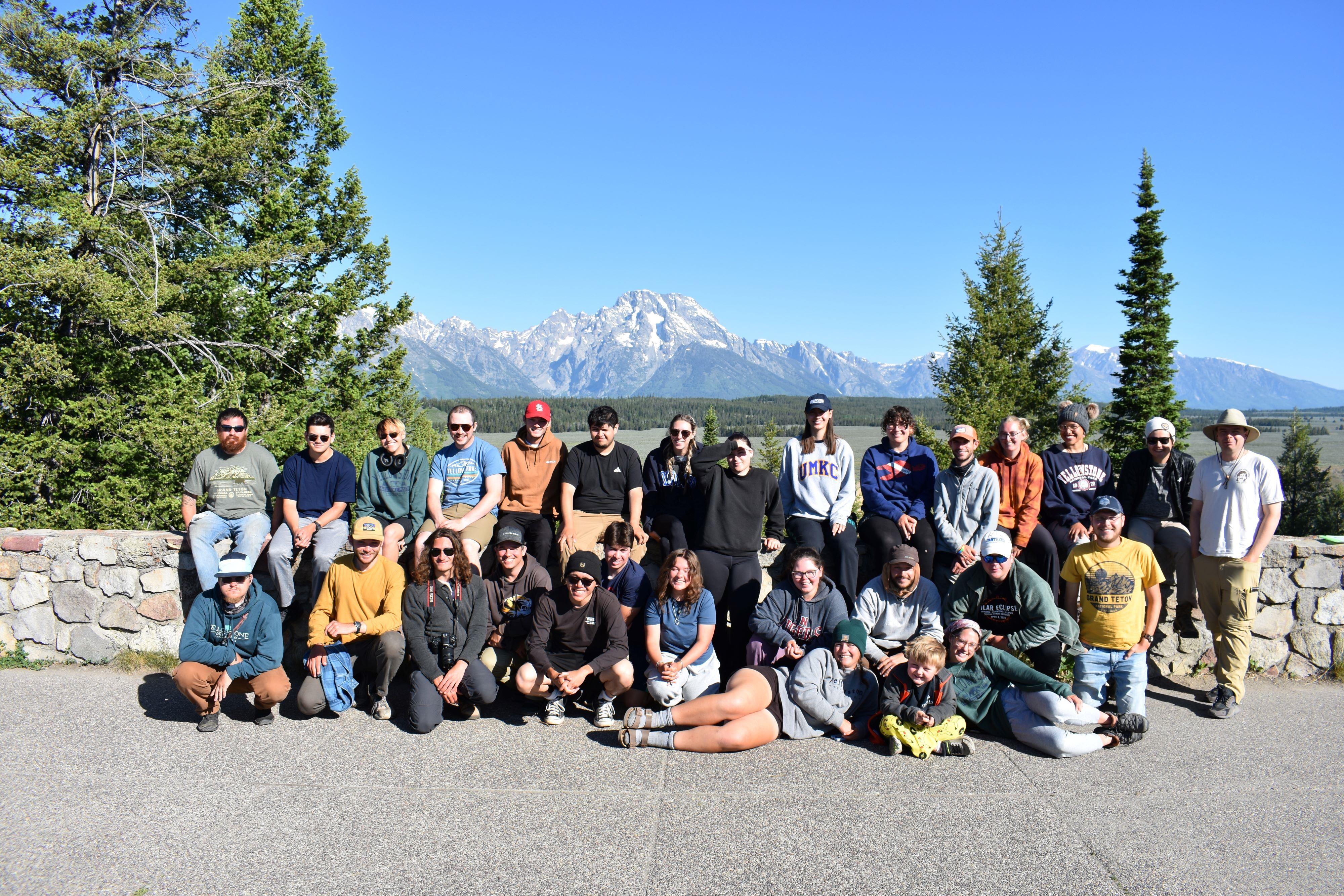 Group photo at Grand Teton National Park